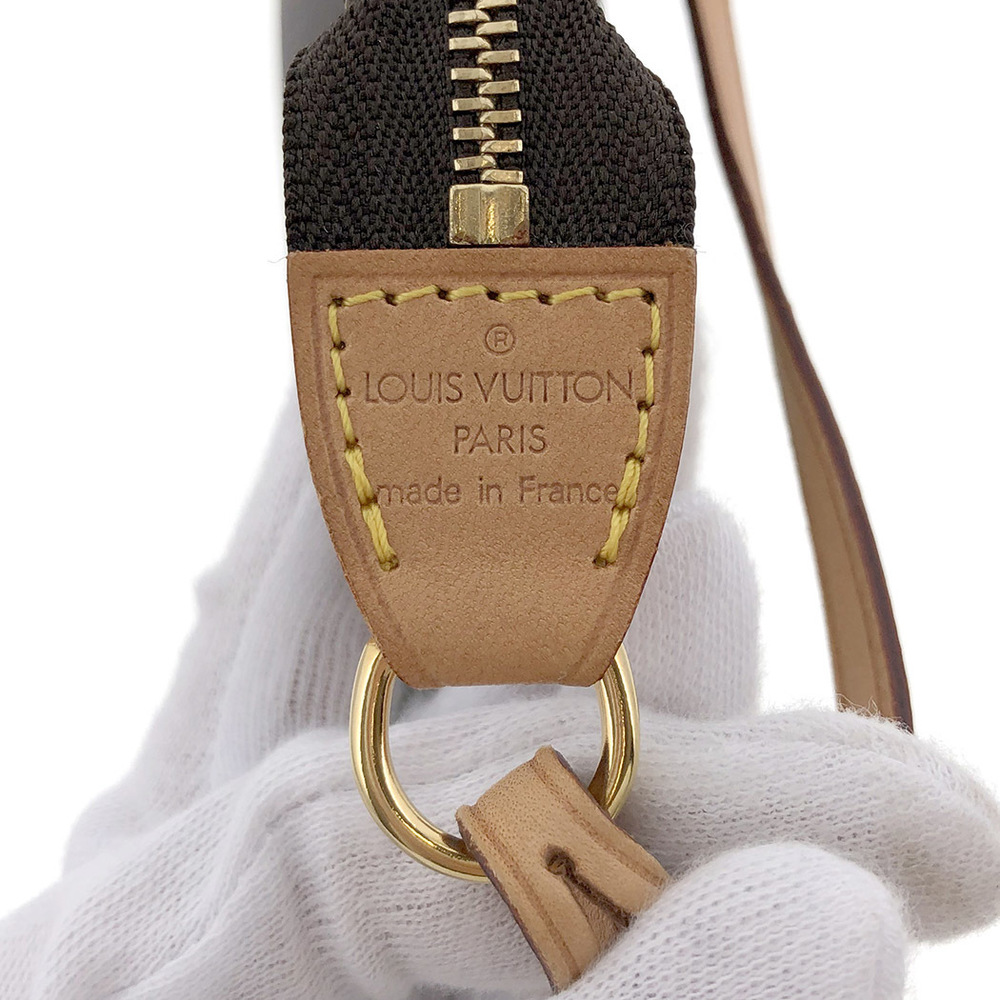 Louis Vuitton Pochette Accessoire Monogram Canvas Handbag Mini Pouch Brown - Picture 5 of 7